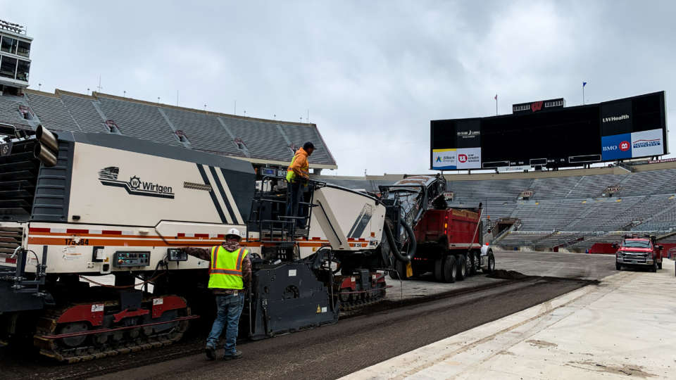 Payne and Dolan Milling at Camp Randall South End Zone Renovation