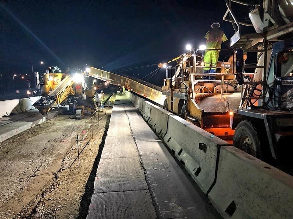 Madison Beltline Concrete Barrier Block Installation