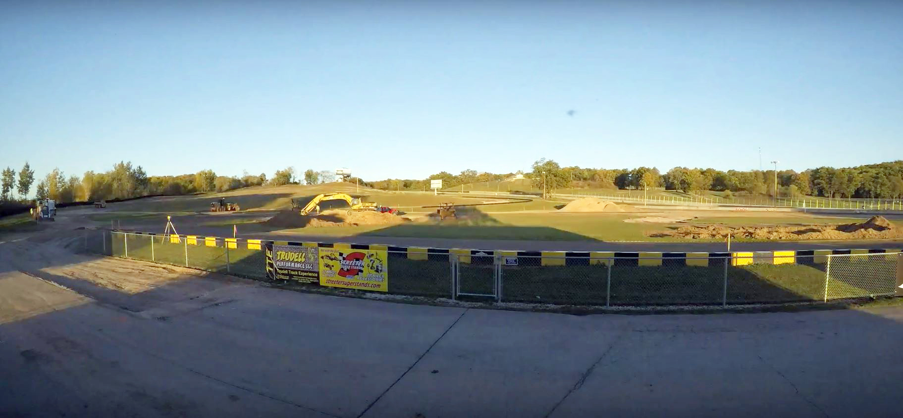 Wide shot of excavation at Road of America