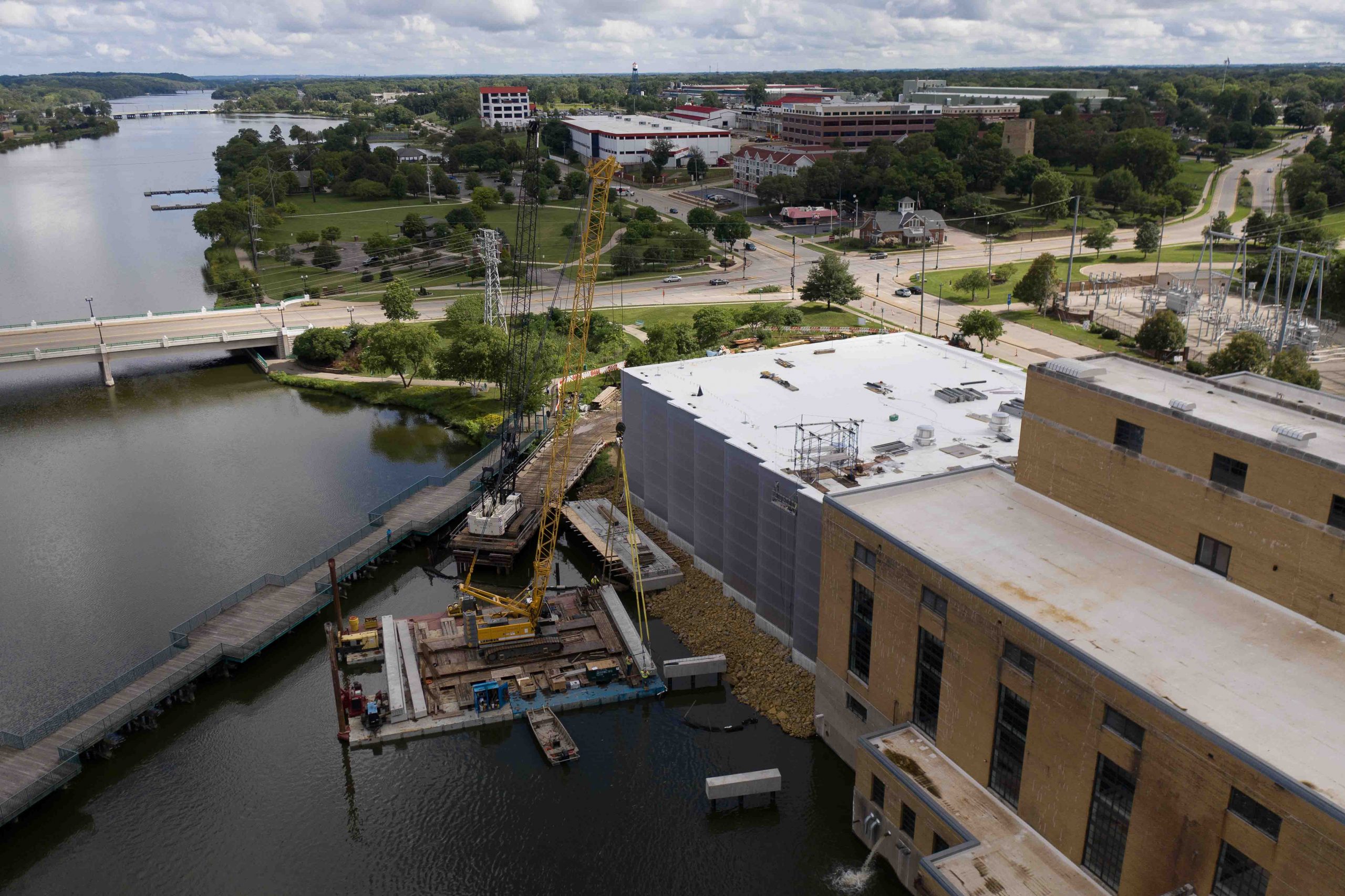 Aerial view of Beloit Powerhouse project