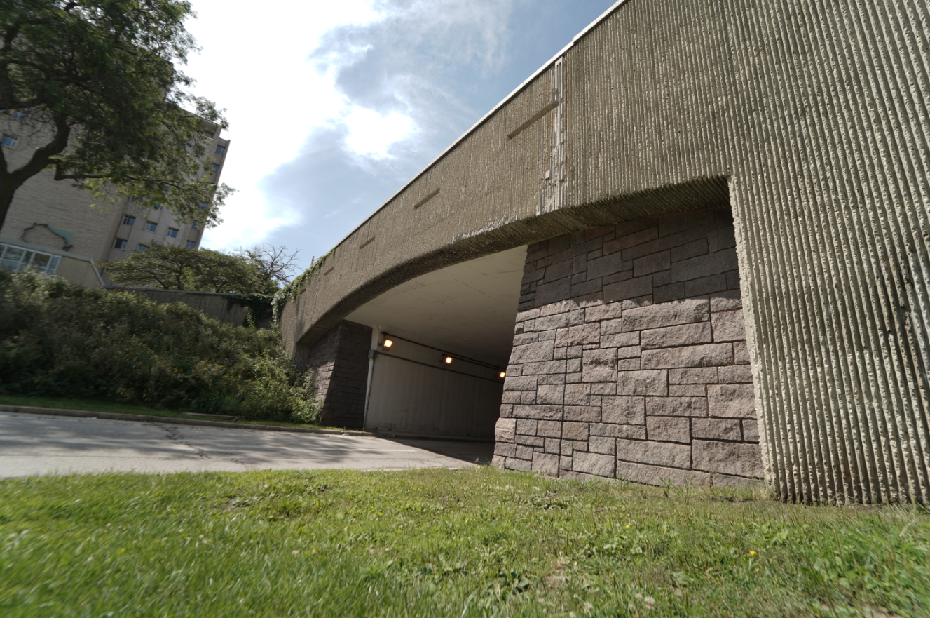 Side view of Kilbourn Tunnel
