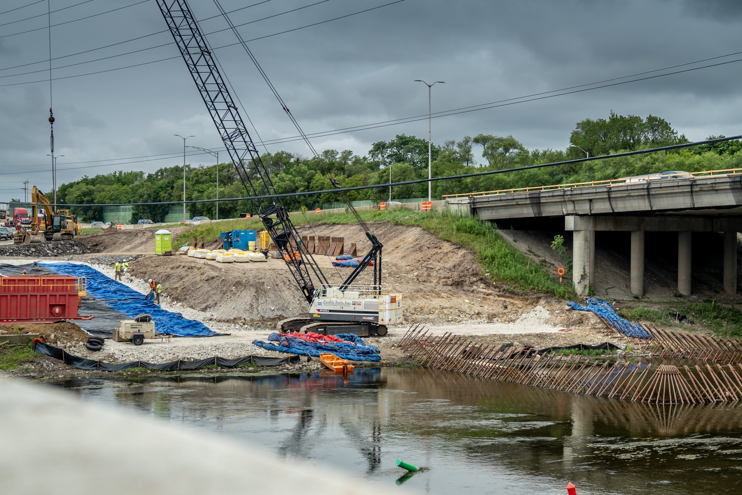 Crane working on 143 URT Improvements