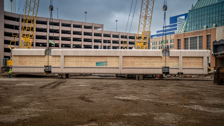 Wisconsin Center Skylight taken down and on the ground