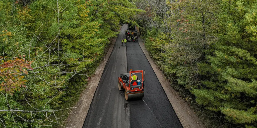 Paving project under construction