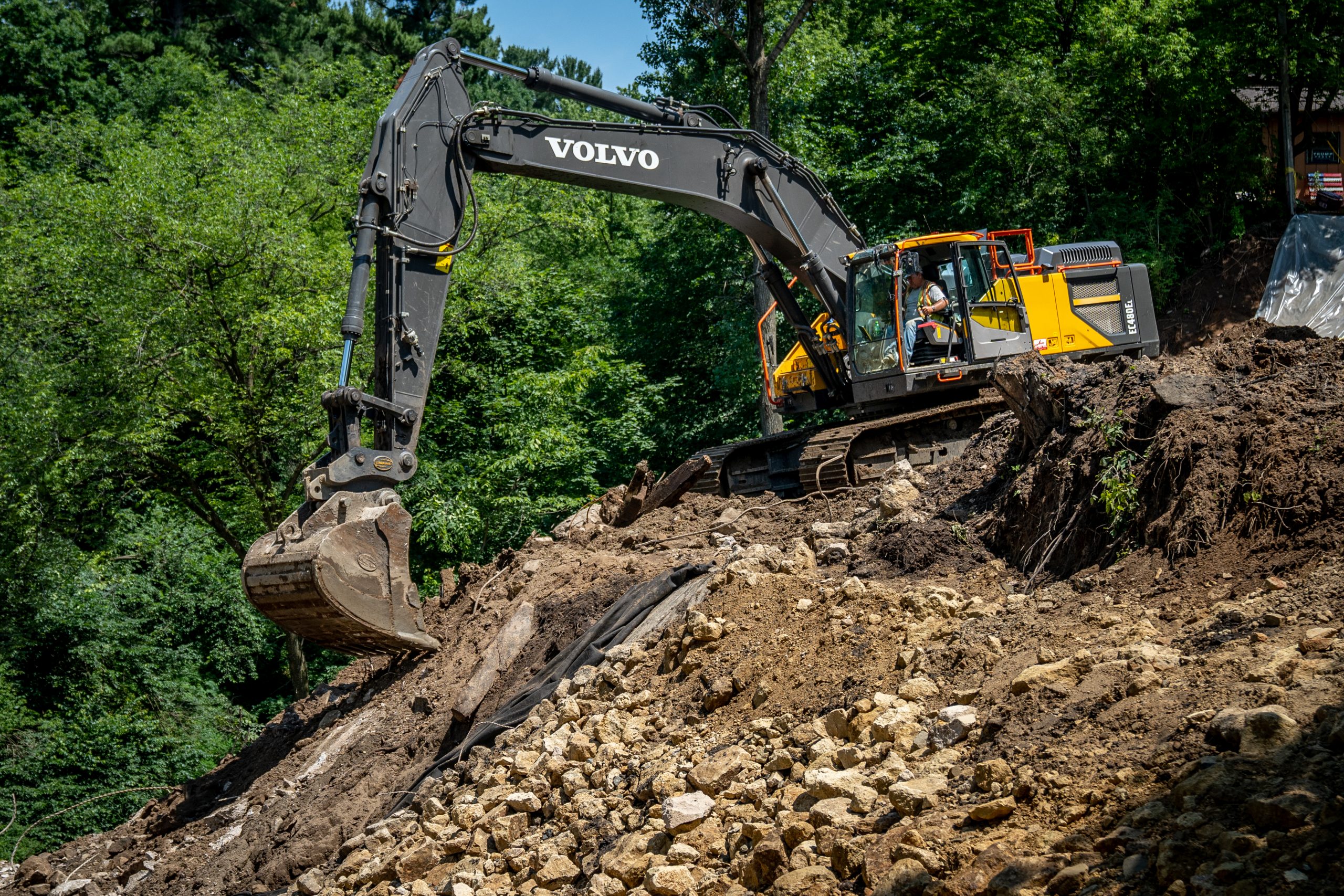 Land grading process for Rock Falls Bridge