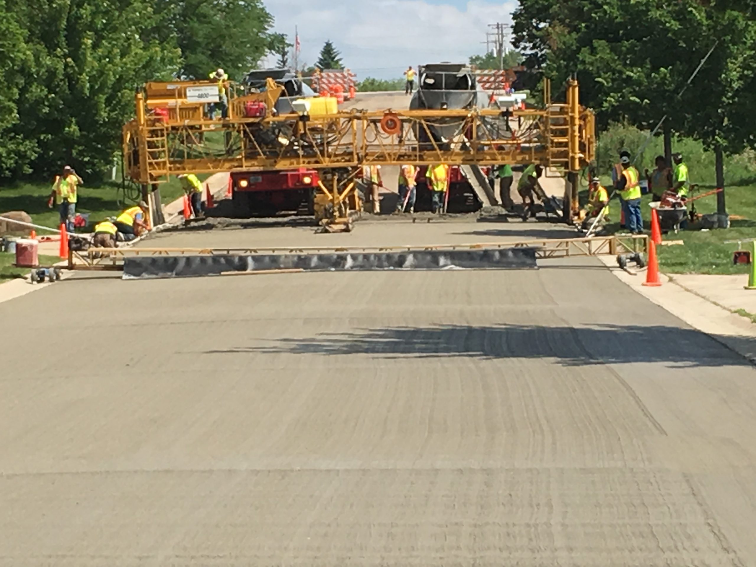 Leveling Zenith Tech Road concrete