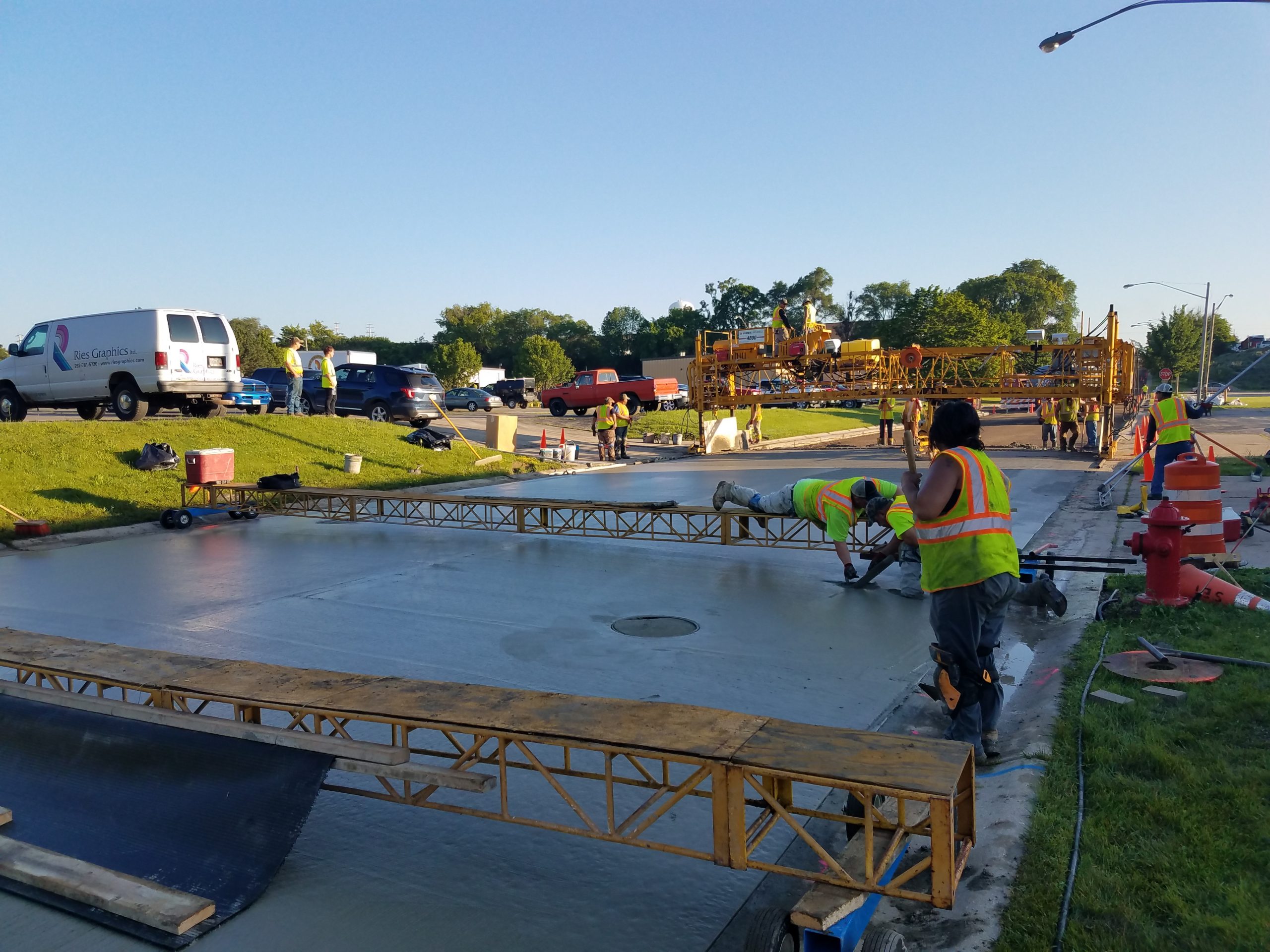 Concrete process of Zenith Tech Roads Division Paving