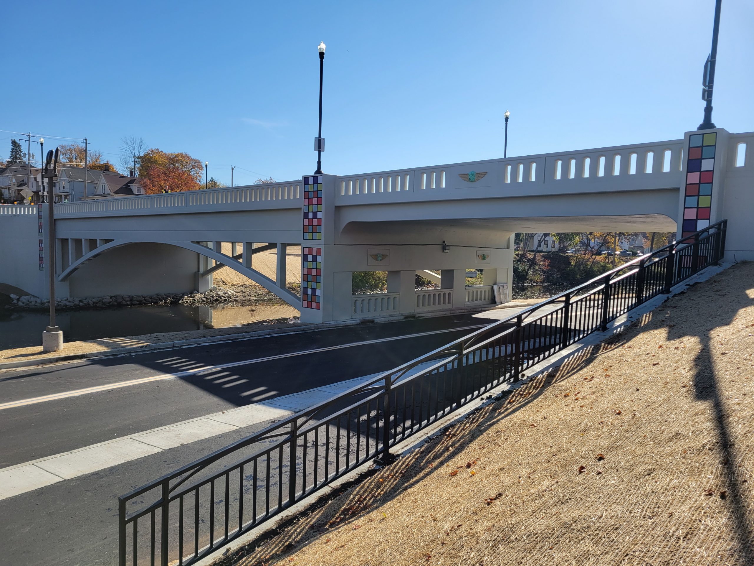 Angled front view of Racine West 6th Street Bridge