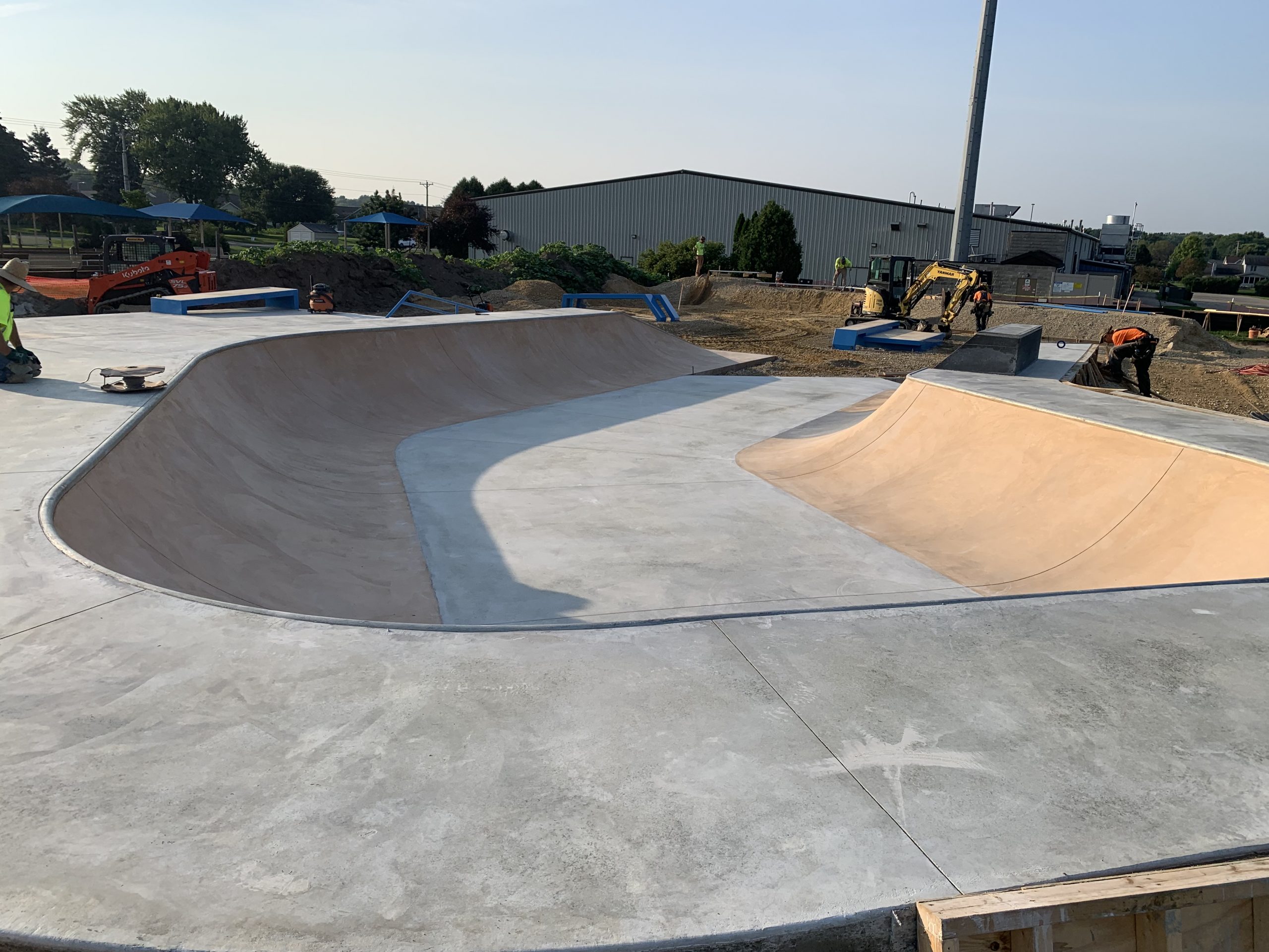 Machinery grading McFarland Skatepark