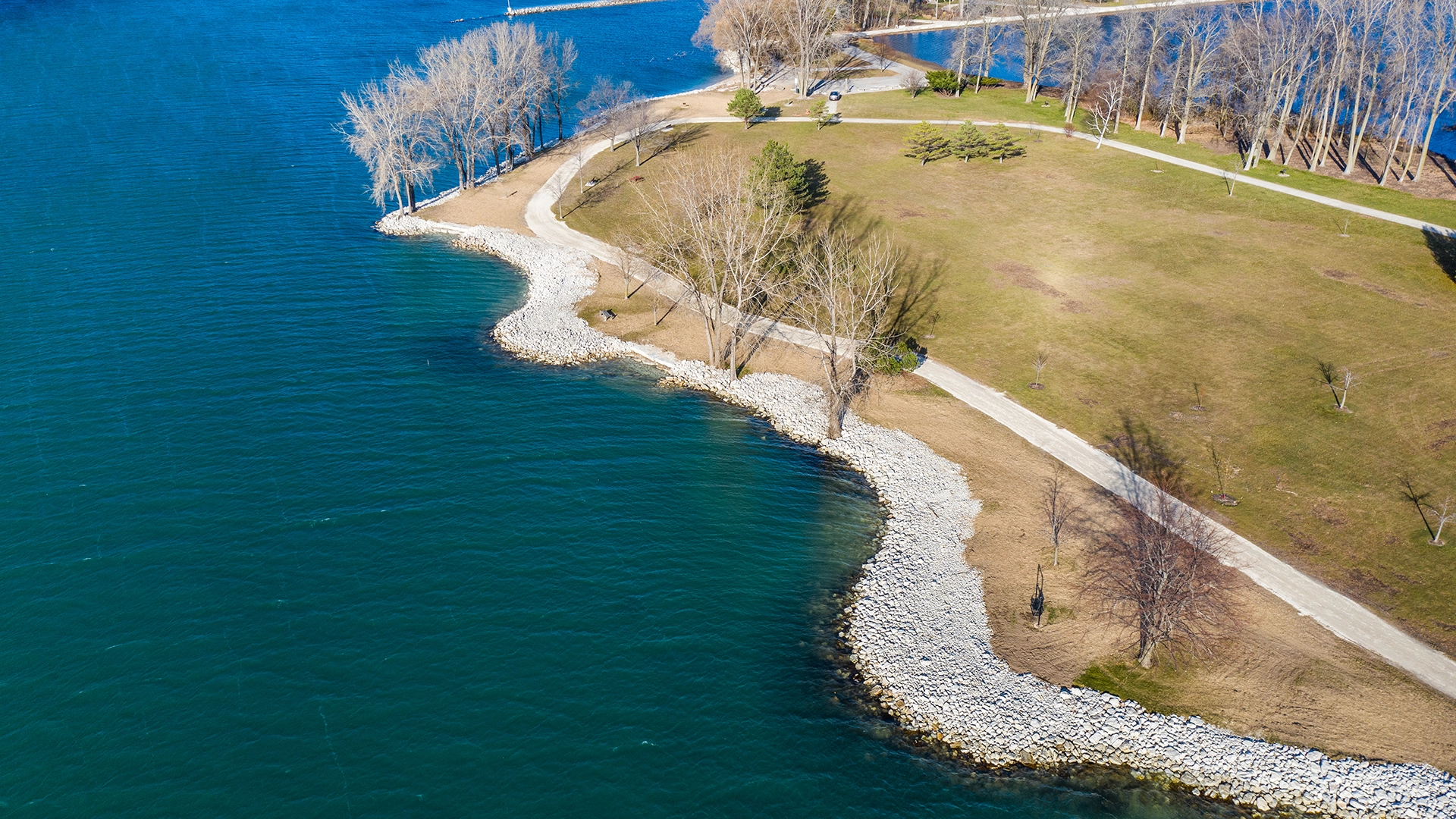 aerial view of sunset park