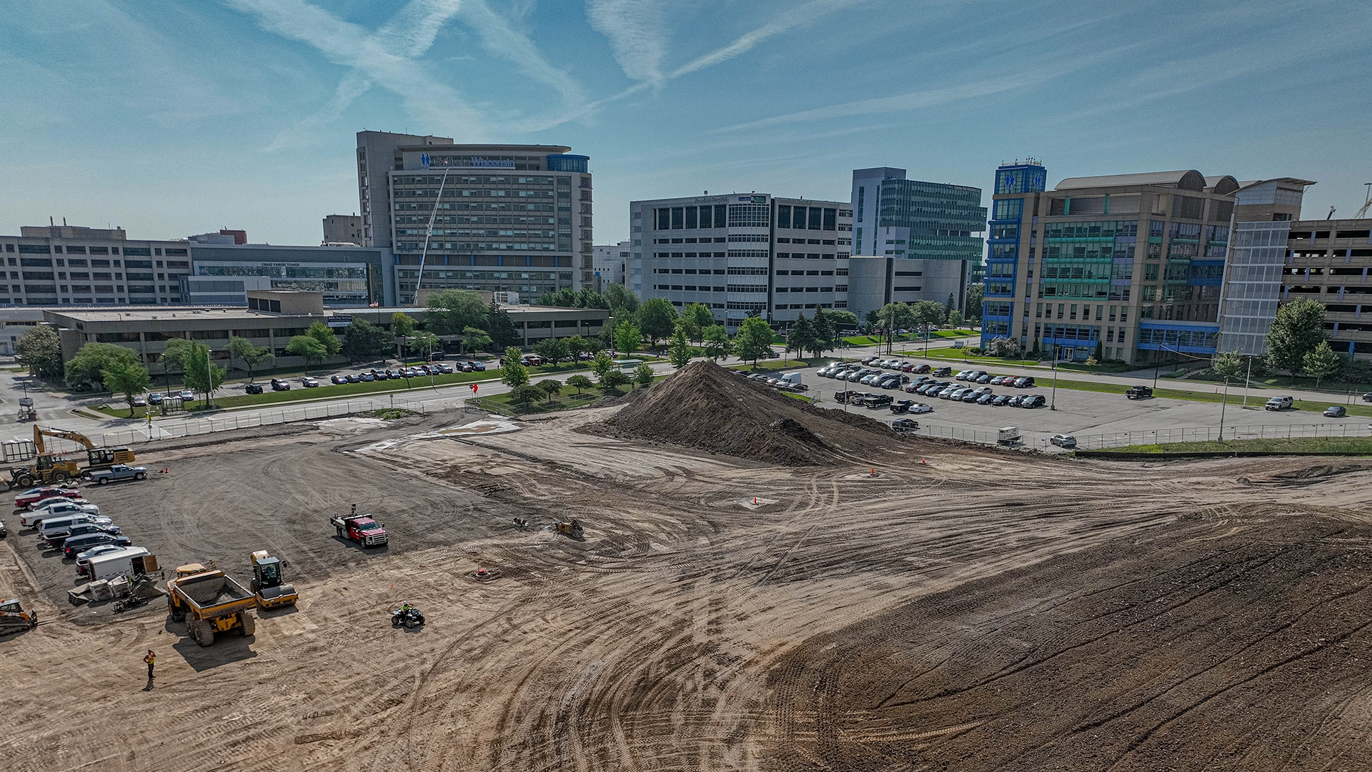 aerial view of 95th street jobsite
