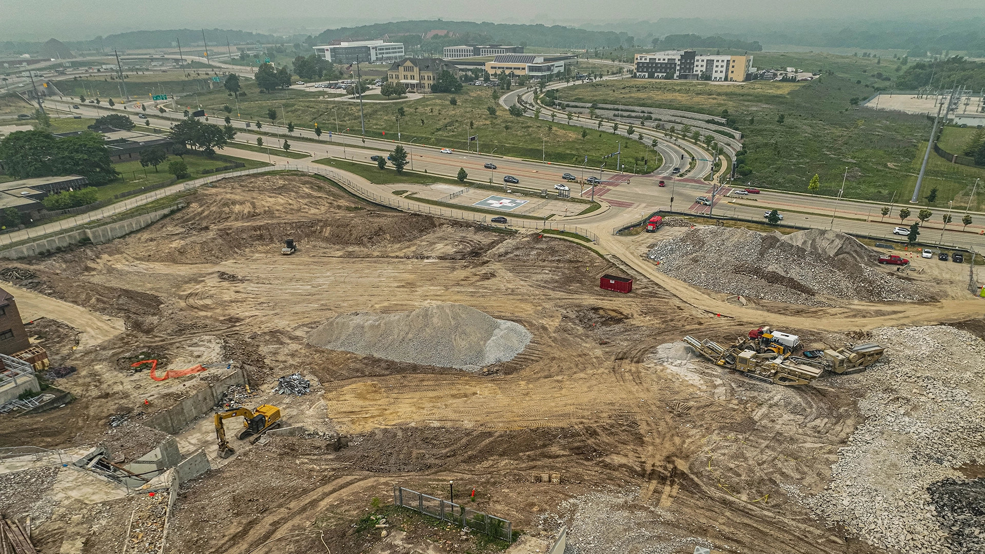 Aerial view of 95th street west side development