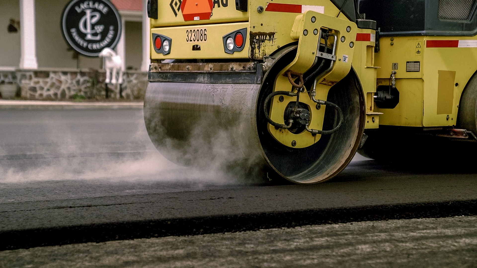 Paving of LeClare family creamery