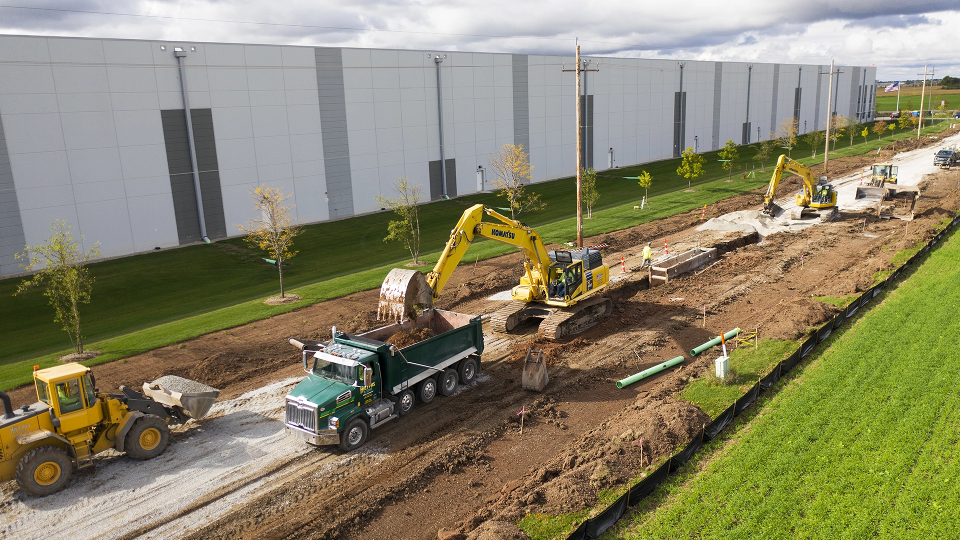Nestle USA truck lot under construction