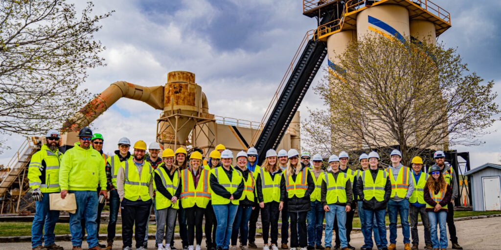 group of college students