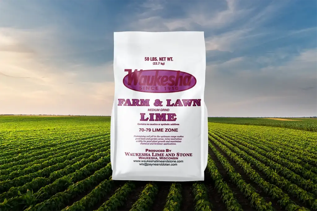 Waukesha farm and lawn medium grind lime bag