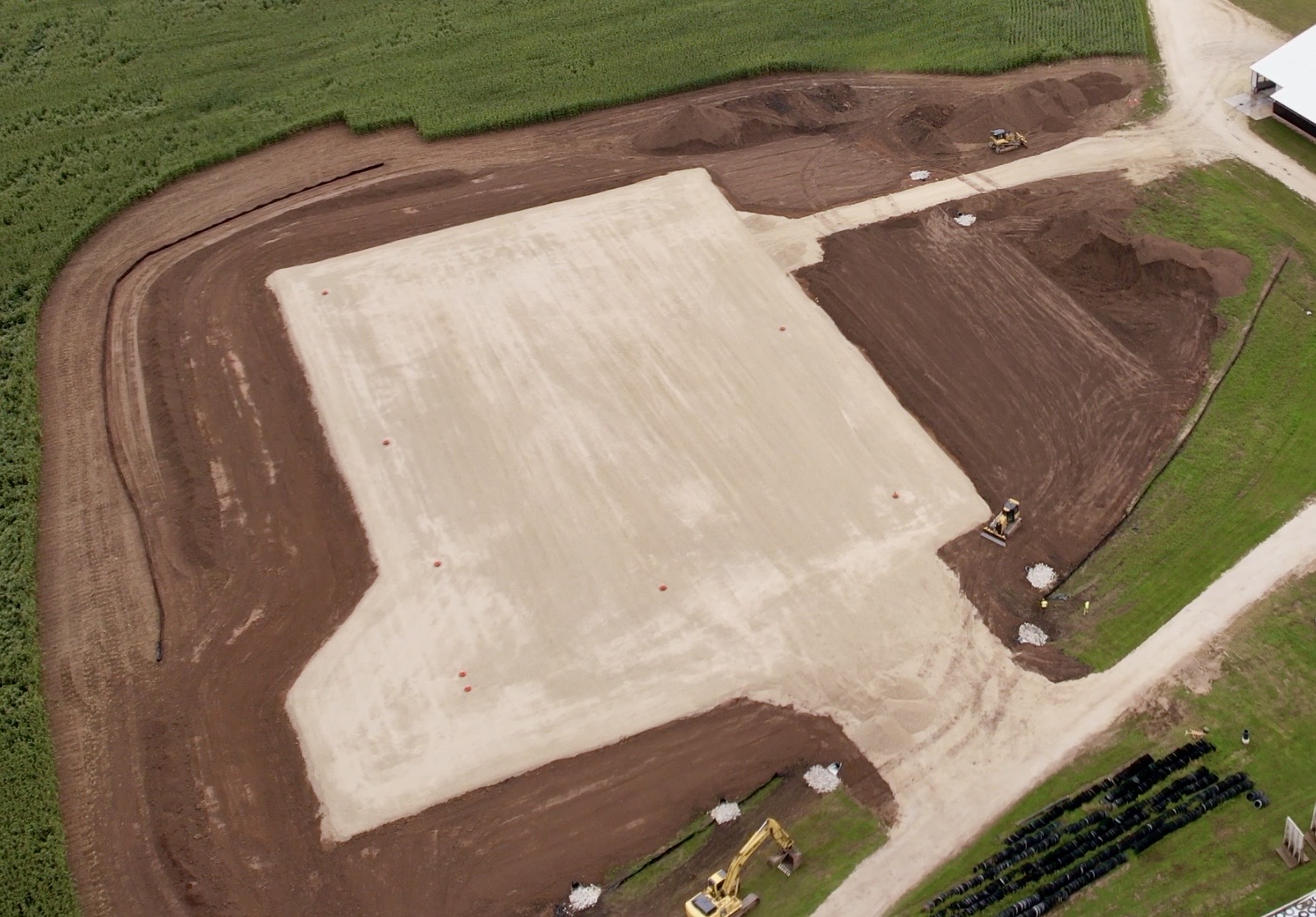 Aerial view of Sunny Slope Dairy project