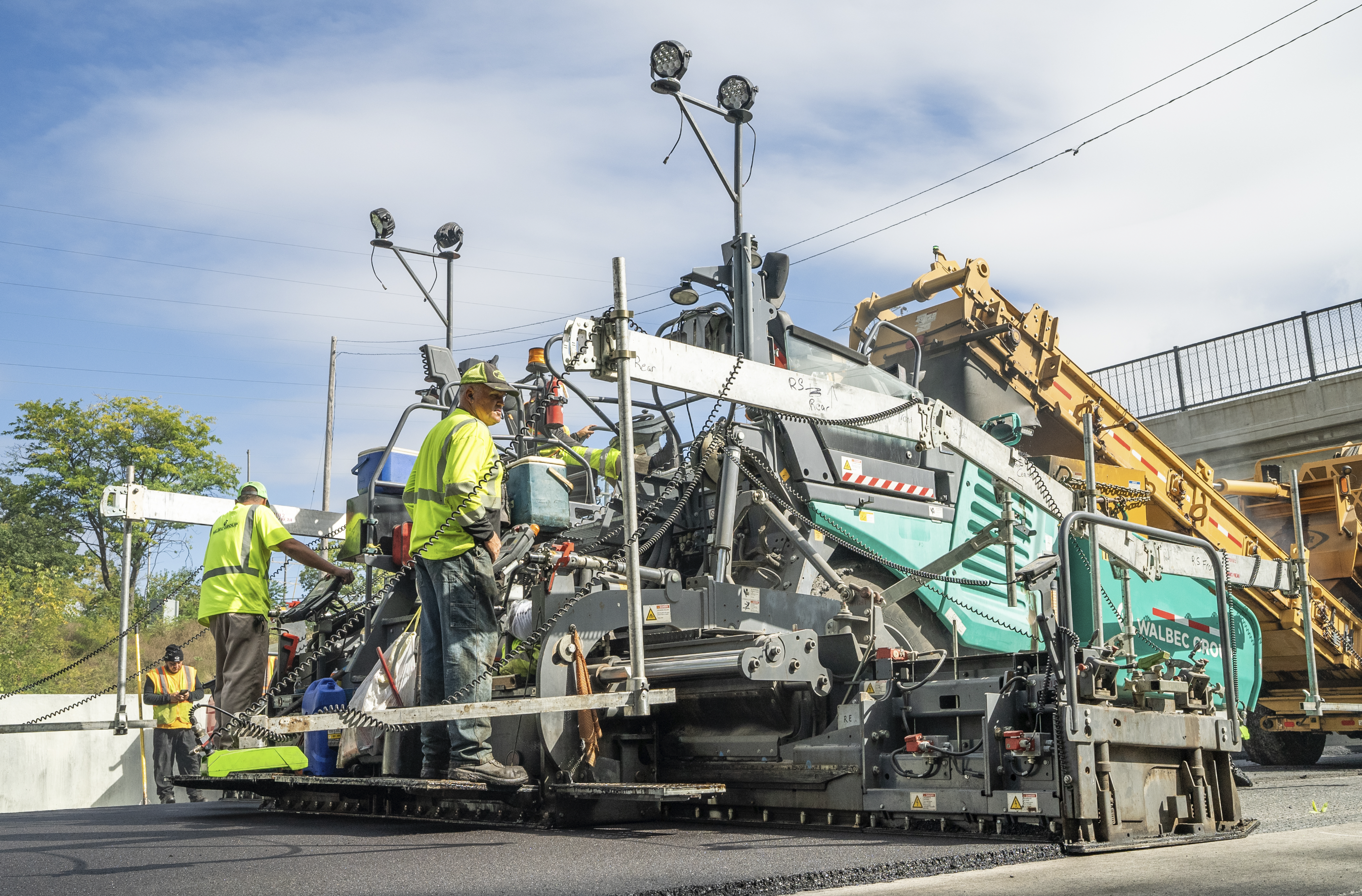 Close up view of Walbec machinery on I894