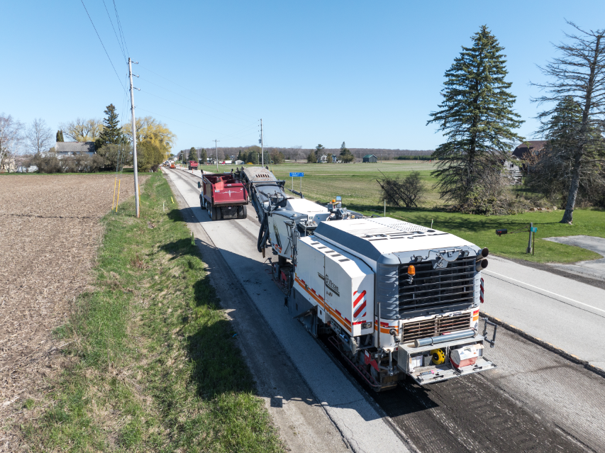 Northeast Asphalt milling STH 42 in Door County